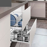 6-Tier Metal Kitchen Cabinet Basket Shelf Tall Pull-out Basket Shelves Kitchen Shelves Living and Home Mesh Baskets W 25cm 