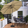 3M Sunshade Parasol Backyard Garden Tilt Umbrella with Crank Parasols Living and Home Beige 