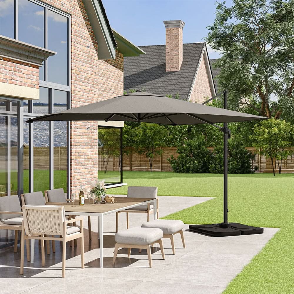 3 x 3M Garden Parasol Umbrella Cantilever Parasol Petal Water Tank