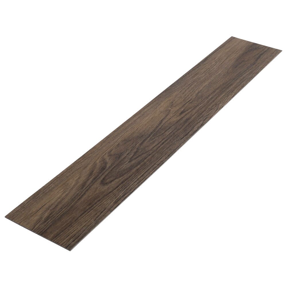 PVC Wooden Self-adhesive Laminate Flooring Planks for Home Decor Living and Home Dark Wood 