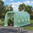 13×9ft/ 19×9ft Metal Framed Walk-in Greenhouse with Zipper Door and Windows Greenhouses Living and Home 13×9ft 