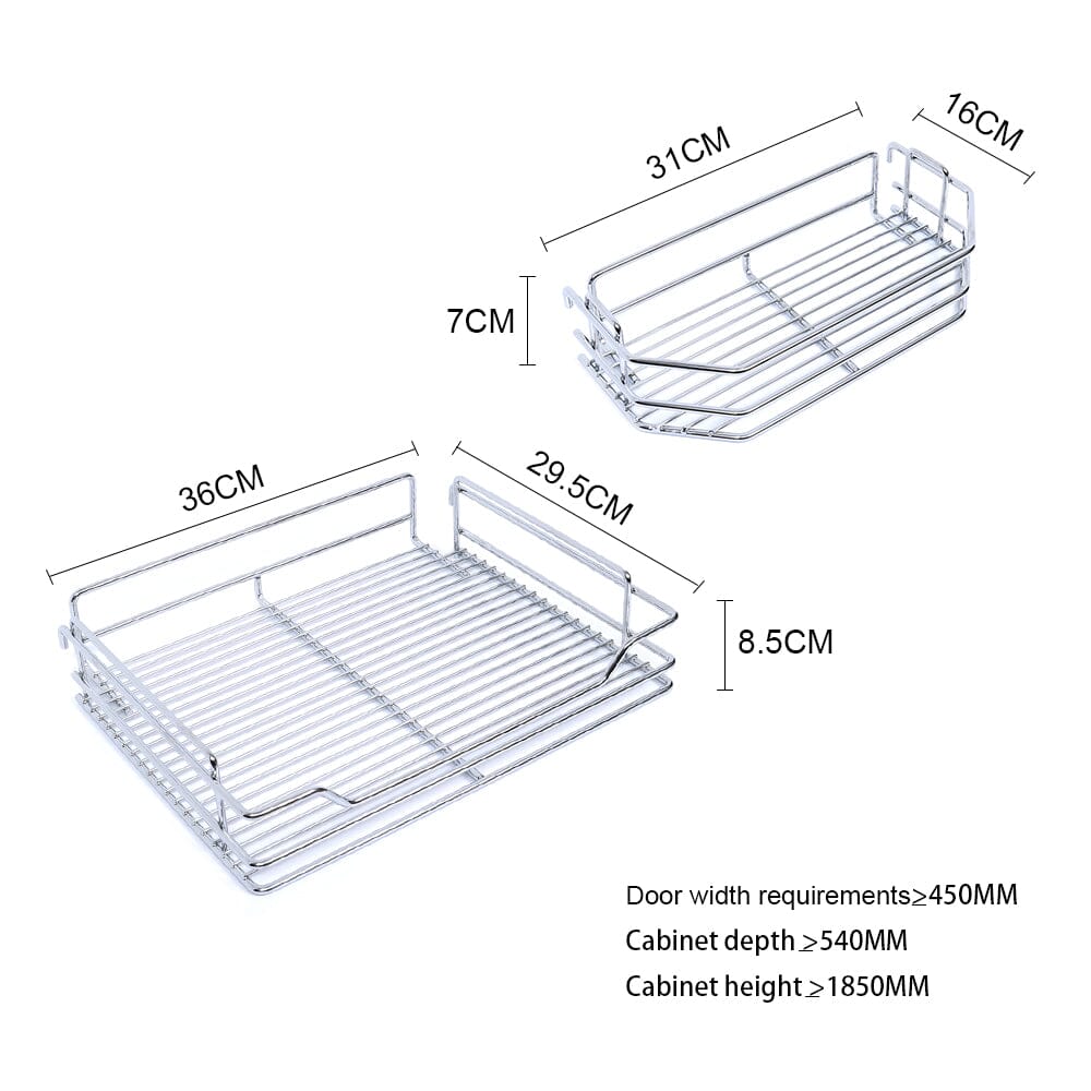 Tall Tandem Metal Pull Out Pantry 6 Shelves Living and Home