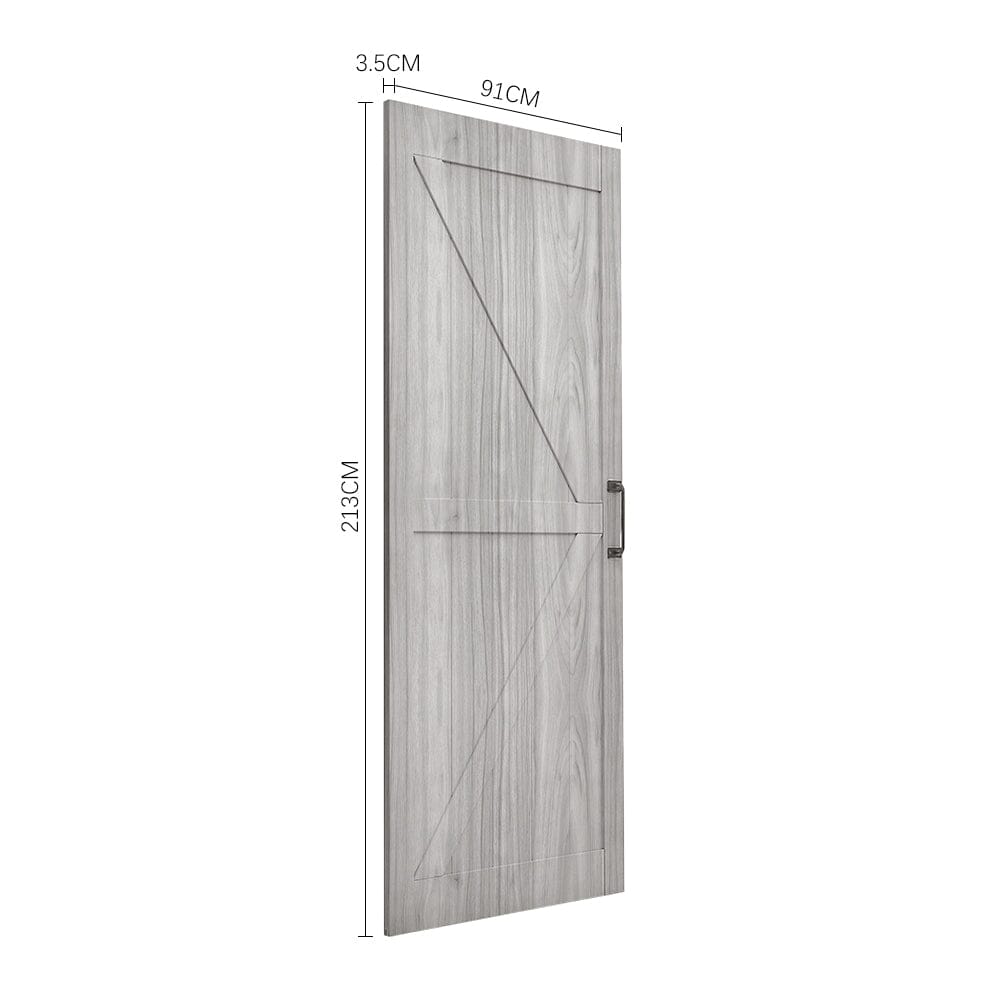213cm Height Wooden Barn Door Sliding Doors with 200cm L Sliding Kit living room Living and Home 