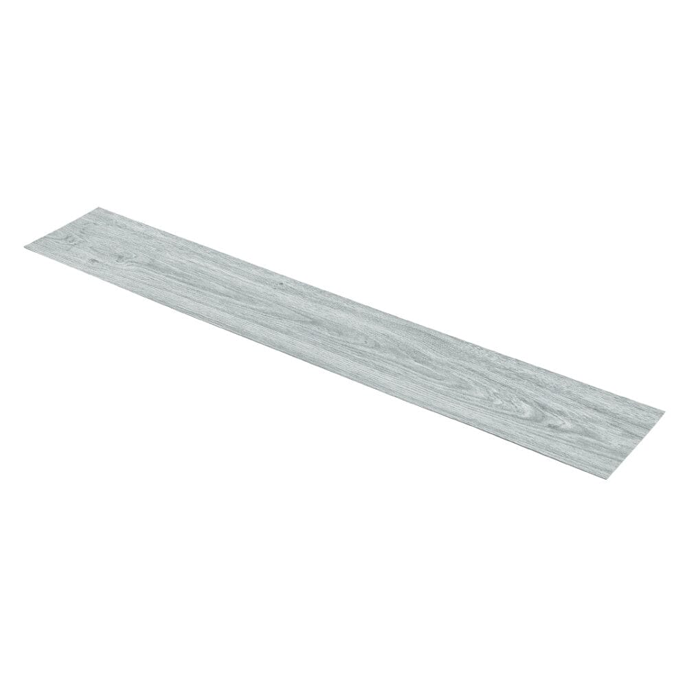 PVC Wooden Self-adhesive Laminate Flooring Planks for Home Decor Living and Home Light grey-blue 