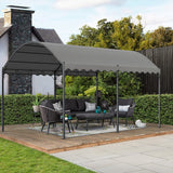 300cm Wide Outdoor Metal Arched Pergola with Shade Canopies & Gazebos Living and Home 