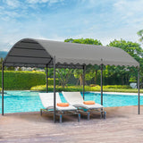 400cm L Outdoor Metal Arched Pergola with Shade