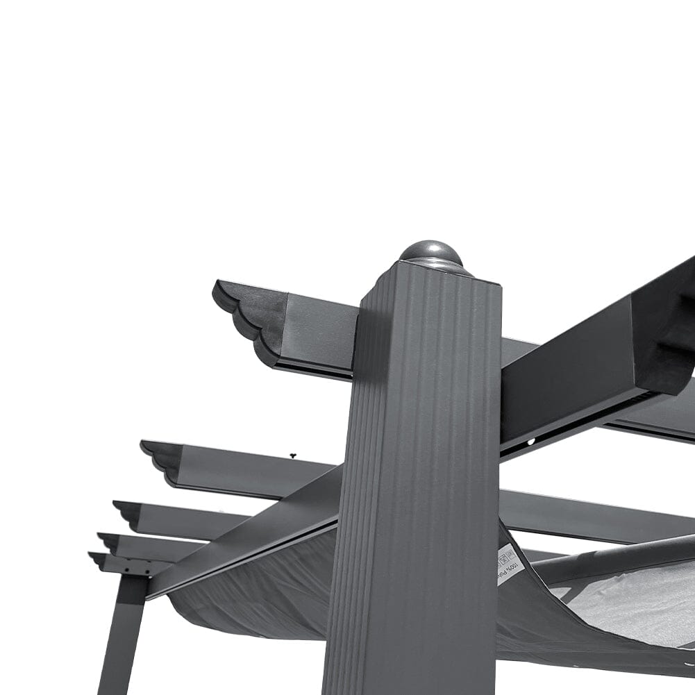 300cm Wide Aluminum Pergola for Patio Deck Outdoor Horizontal Pulling Square Pergolar Canopies & Gazebos Living and Home 
