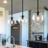 1-Light Pendant Light with Glass Lampshade