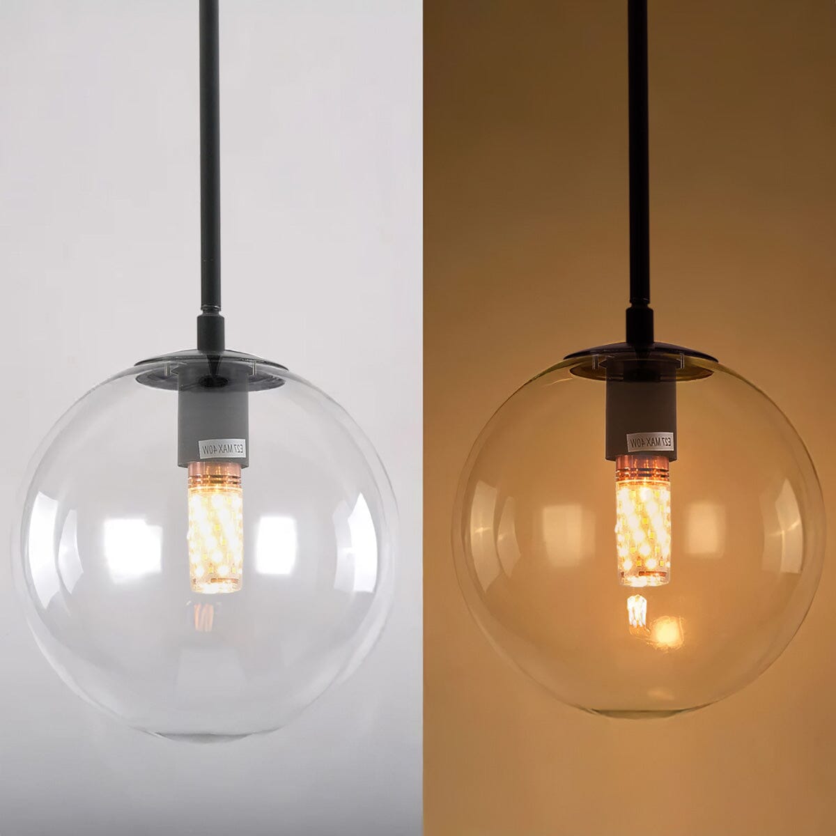 1-Light Pendant Light with Glass Lampshade Pendant Lights Living and Home 