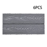 Wood Grain Composite Deck Tile Set of 11/6 Floor Planks Living and Home 30cm L x 60cm W/6pcs 