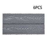 Wood Grain Composite Deck Tile Set of 11/6 Floor Planks Living and Home 30cm L x 60cm W/6pcs 