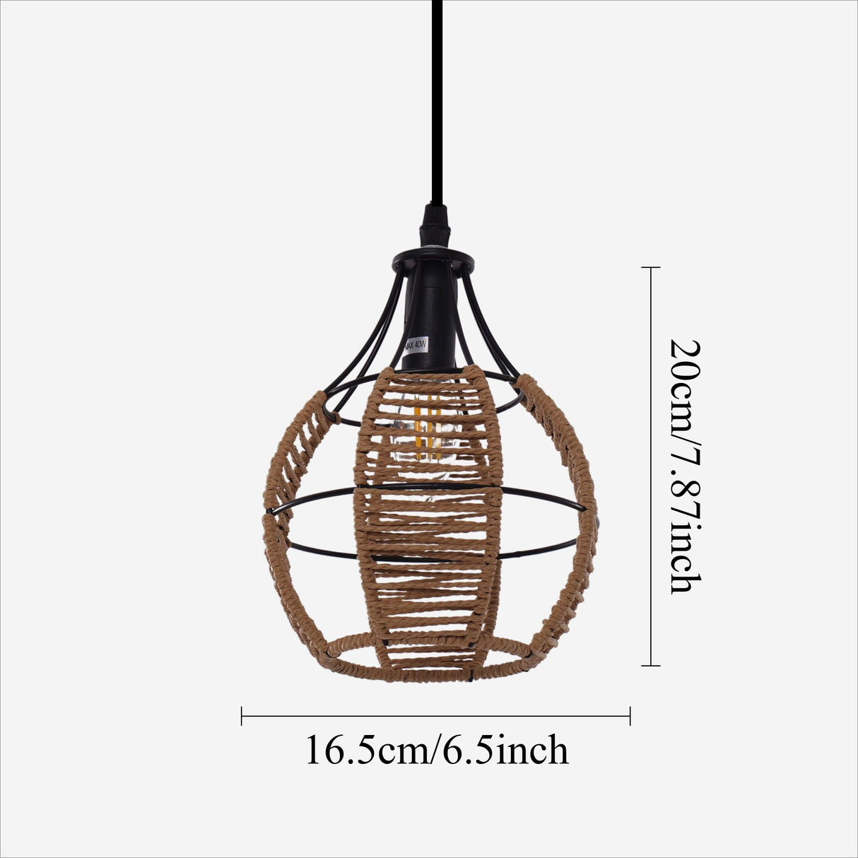 Lightsin Woven Paper Rope Pendant Light for Cozy Elegance and Timeless Charm Lightsin UK 