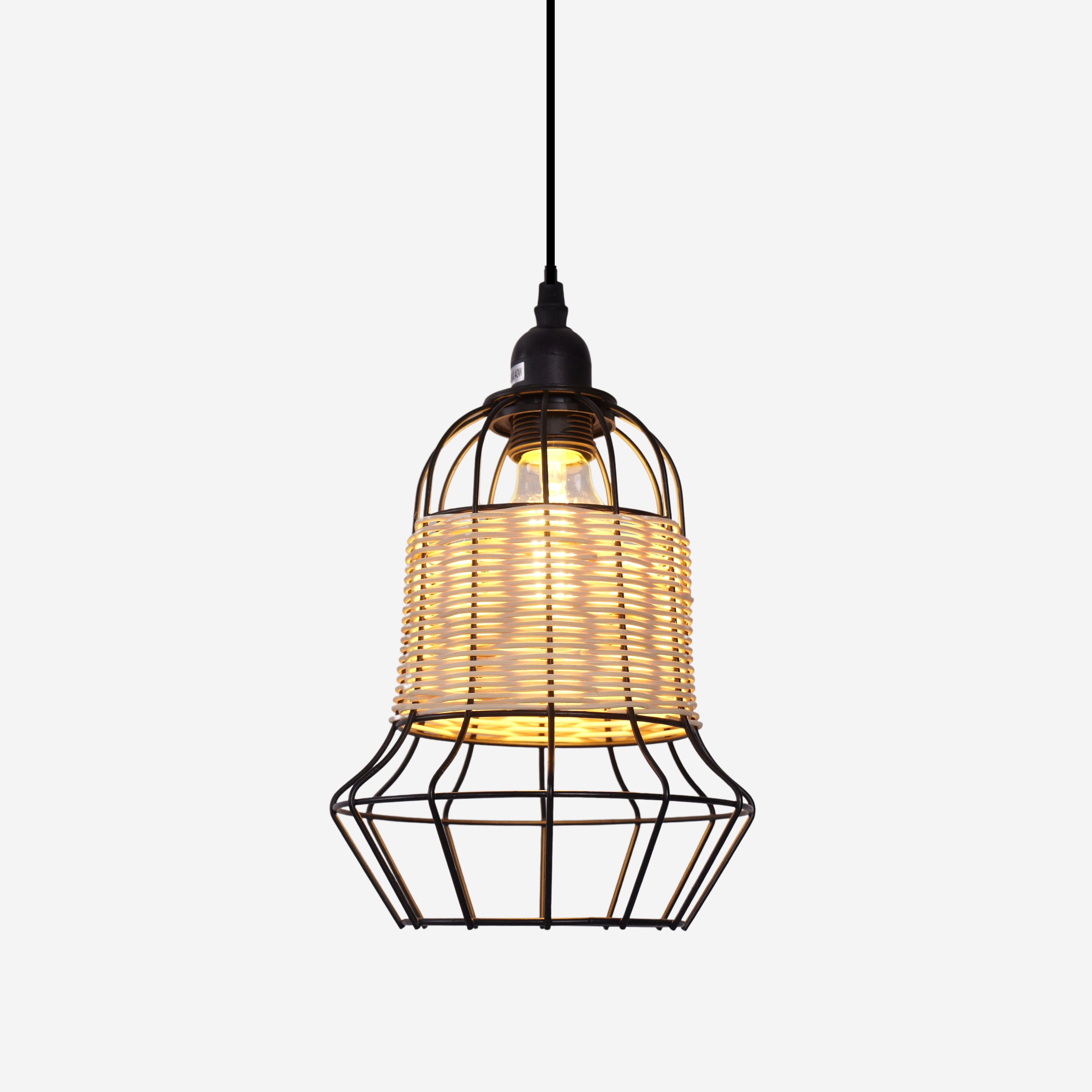 Lightsin Basket-Inspired Bar Pendant Light Natural Rattan Pendant Lighting Lightsin UK 