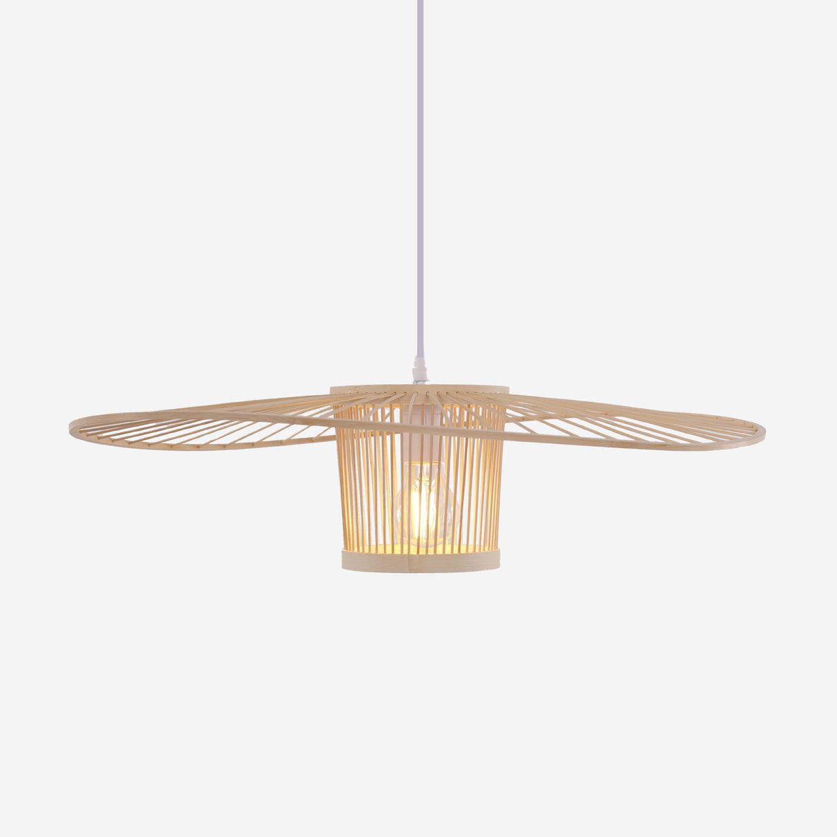 Lightsin Fan-Shape Bamboo Pendant Light for Organic Elegance and Warmth Lightsin UK 