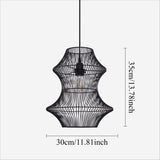 Lightsin Industrial Black Iron Pendant Light with Hourglass Shape Lightsin UK 