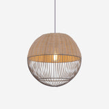 Lightsin Chic Rattan and Metal Pendant Light for Kitchen Lightsin UK 