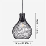 Lightsin Minimalist Black Wire Cage Pendant Light for Home Decor Lightsin UK 