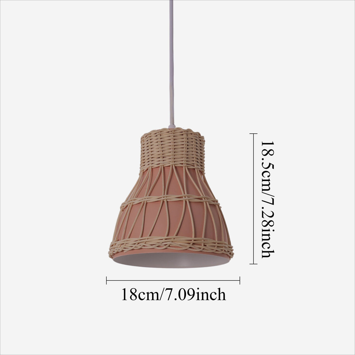 Lightsin Modern Rattan Pendant Light Available in Grey, Pink, and White Lightsin UK 