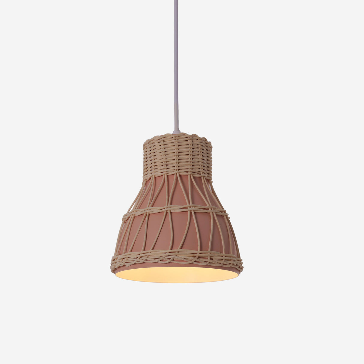 Lightsin Modern Rattan Pendant Light Available in Grey, Pink, and White Lightsin UK 