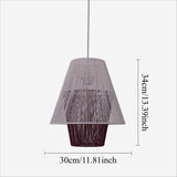 Lightsin Modern White Pendant Light with Purple Paper Rope Design Lightsin UK 