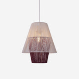 Lightsin Modern White Pendant Light with Purple Paper Rope Design Lightsin UK 