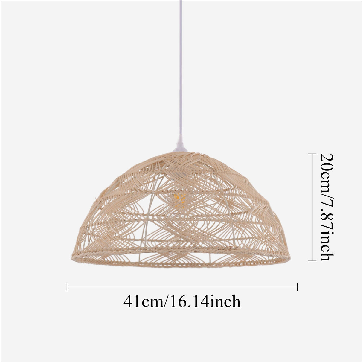Lightsin Handwoven Rattan Dome Pendant Light for a Warm & Cozy Glow Lightsin UK 