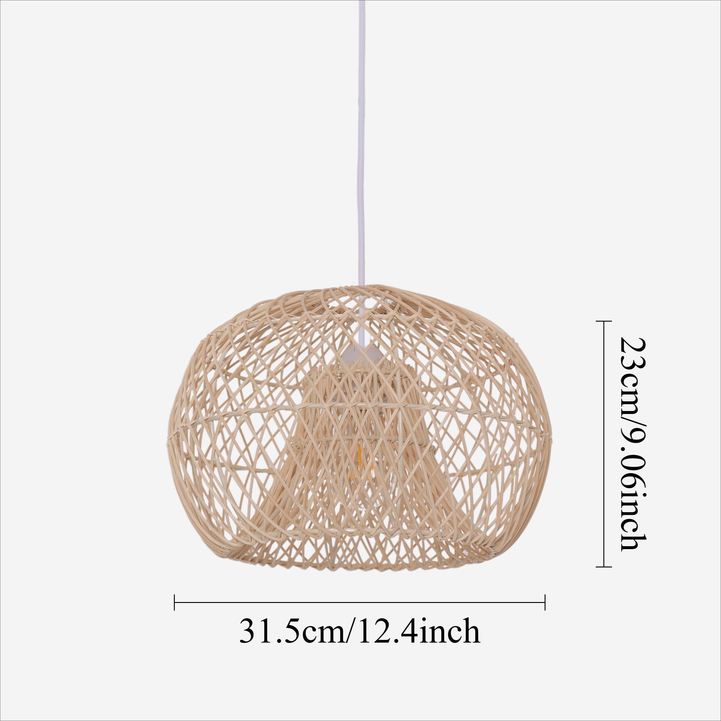 Lightsin SolNest Boho Rattan Hanging Lamp Lightsin UK 