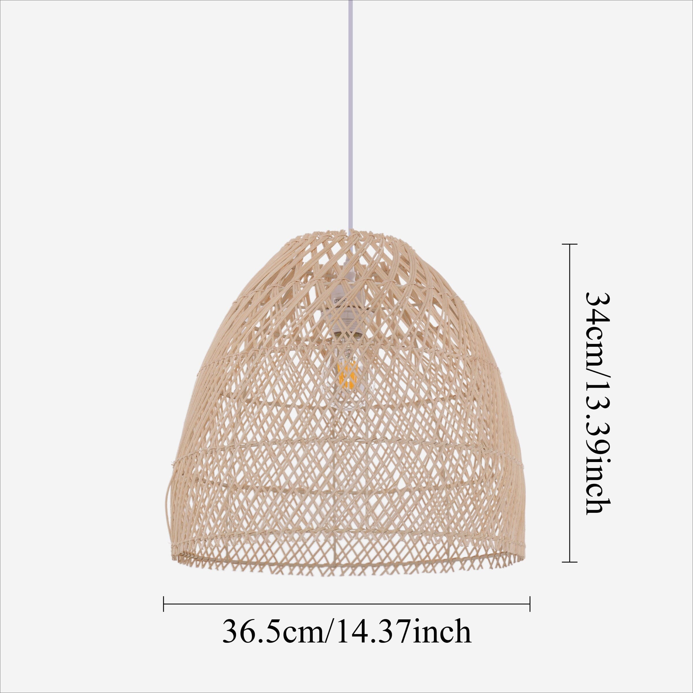Lightsin TerraBell Dome Shaped Rattan Hanging Light Lightsin UK 