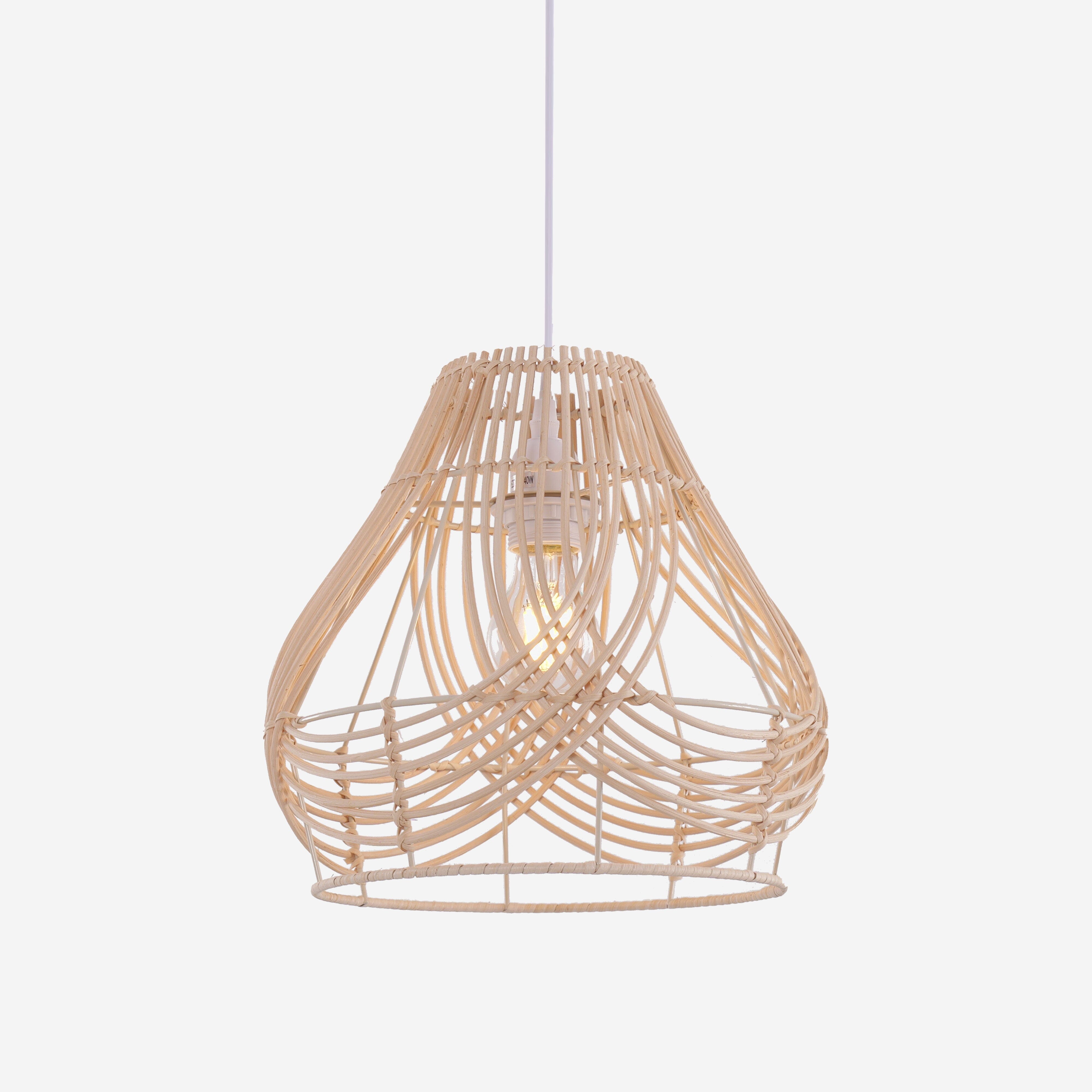 Lightsin Woven Whisper Natural Rattan Pendant Light for Serene Living Lightsin UK 