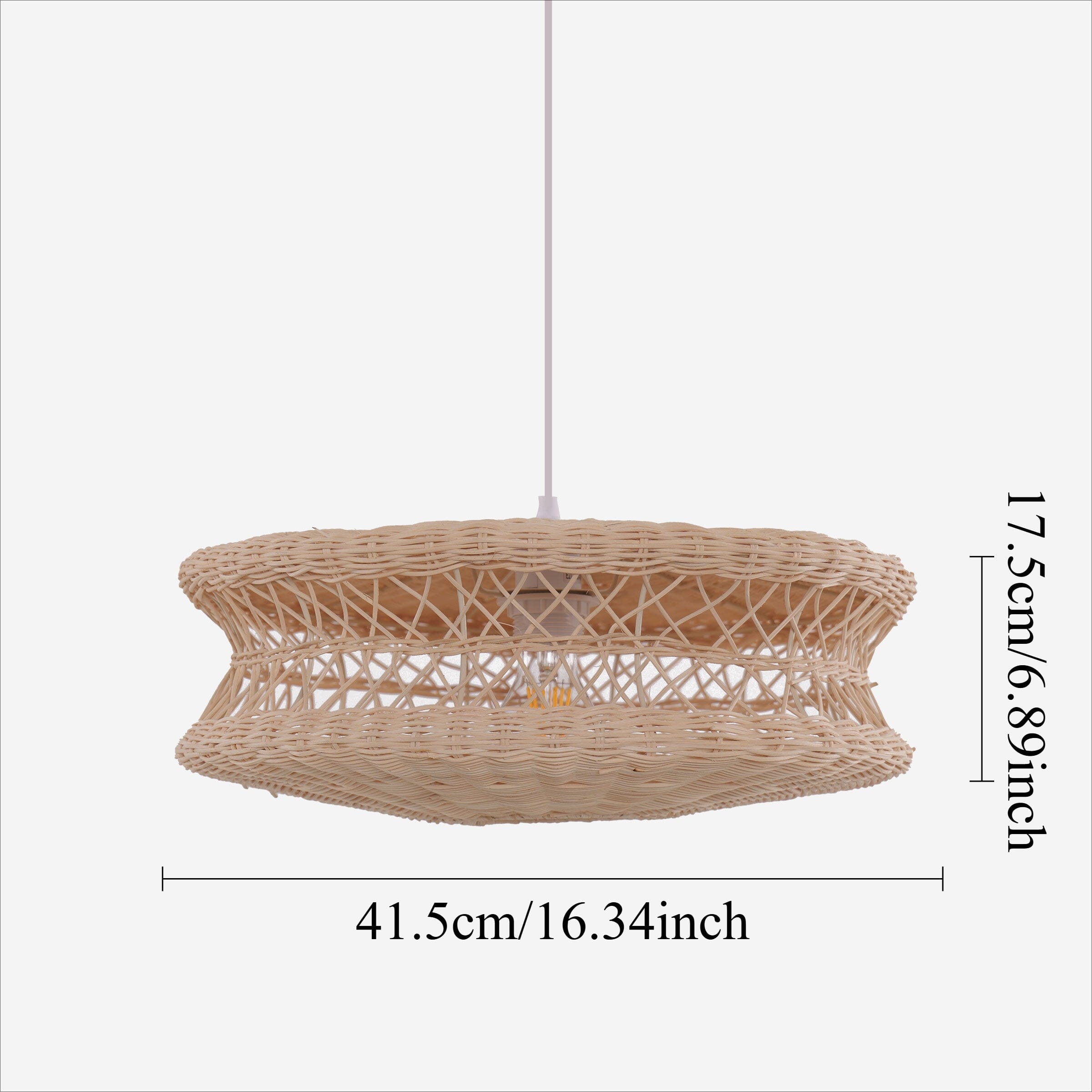 Lightsin Bohemian Wicker Hanging Lamp with Layered Woven Structure Lightsin UK 