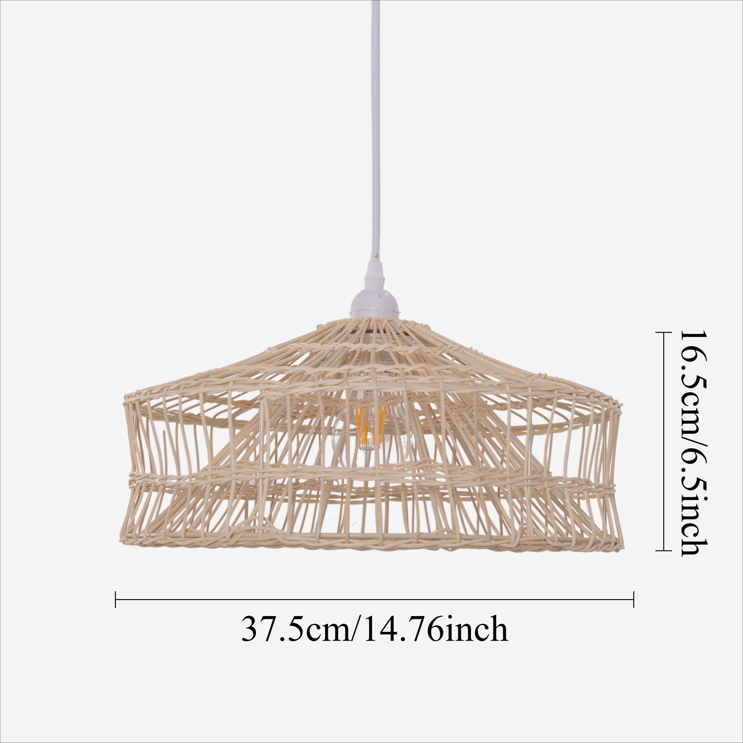 Lightsin NestLine Handwoven Shallow Pendant Lamp Lightsin UK 