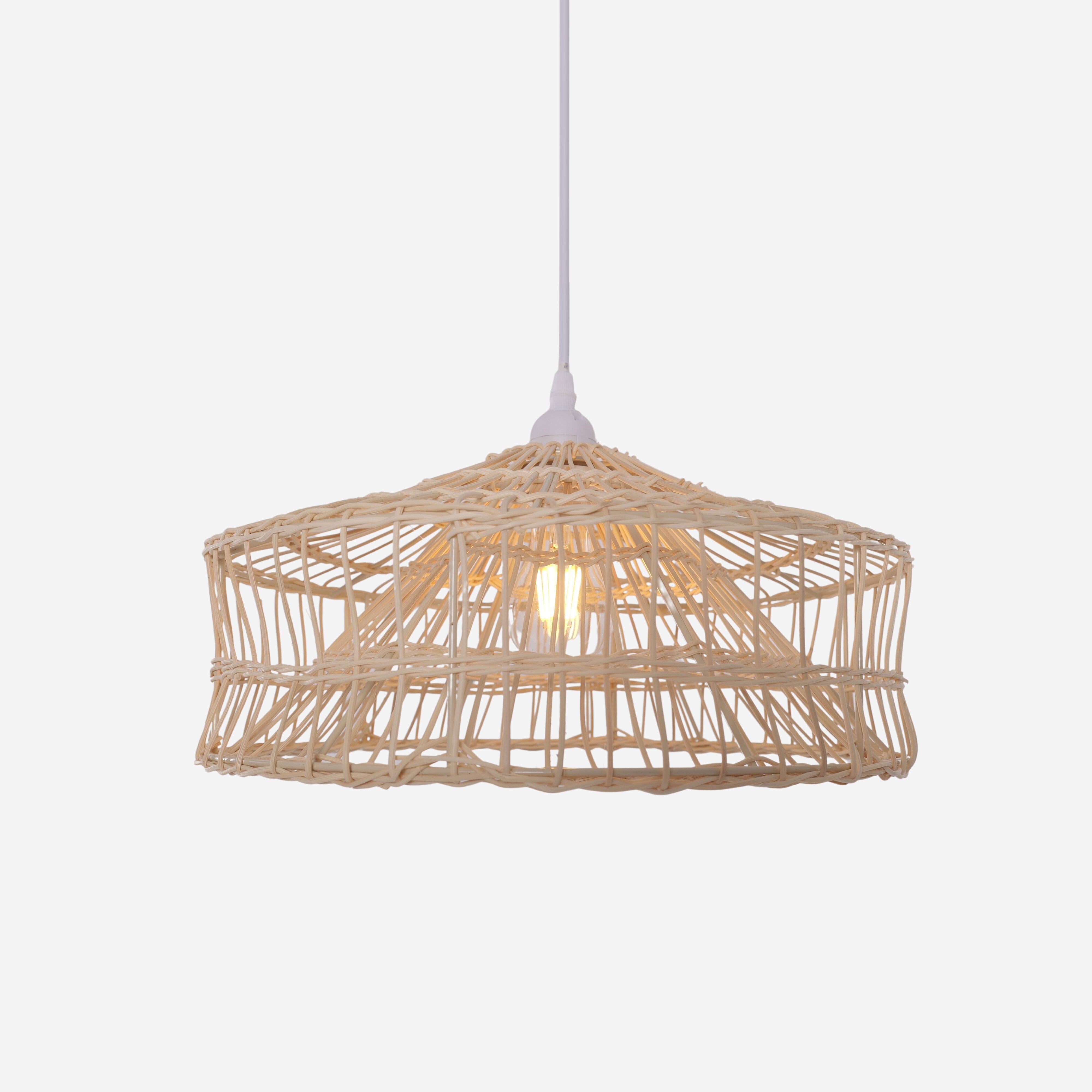 Lightsin NestLine Handwoven Shallow Pendant Lamp Lightsin UK 