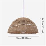 Lightsin Eco-Friendly Dome-Shaped Rattan Pendant Light for Home Decor Lightsin UK 