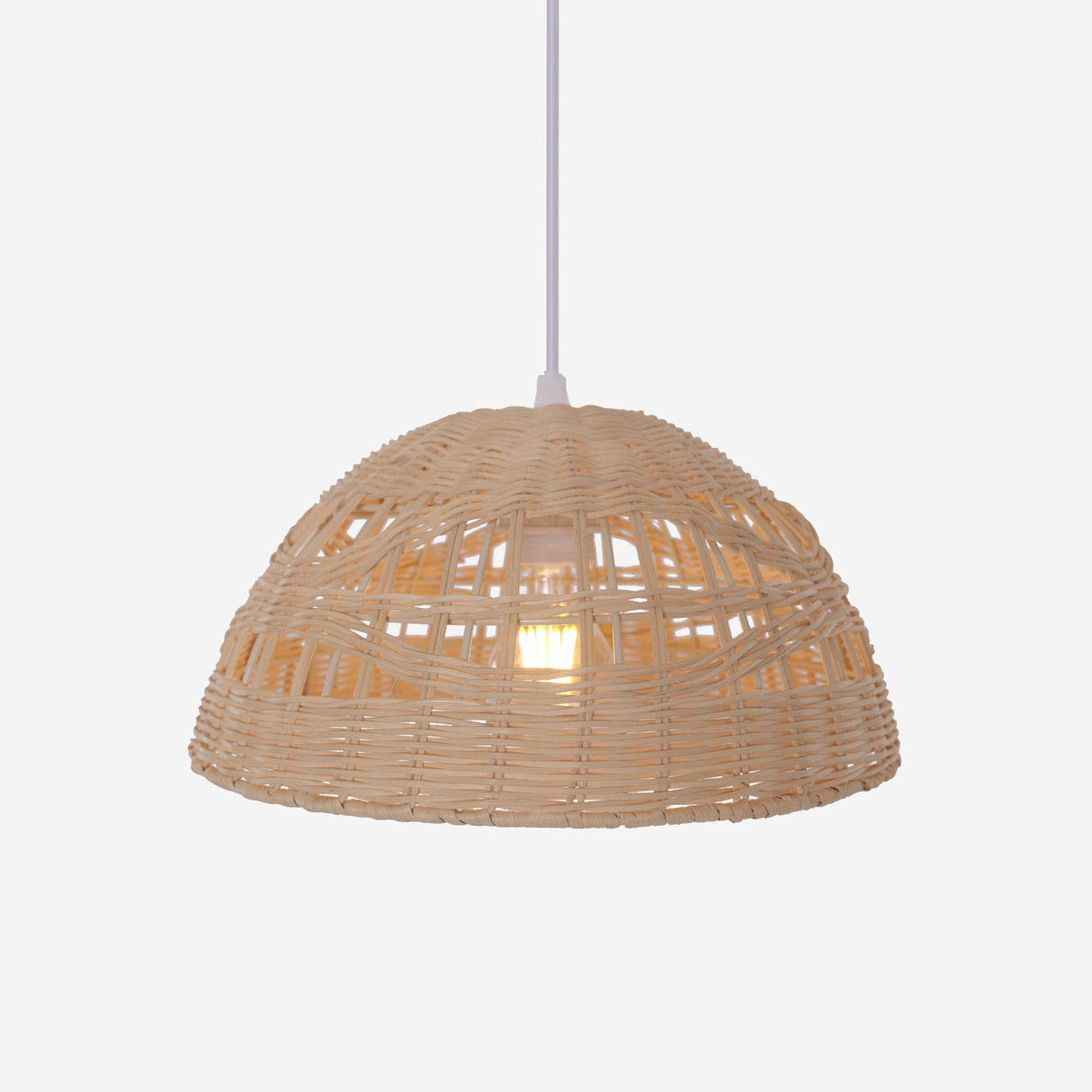 Lightsin Eco-Friendly Dome-Shaped Rattan Pendant Light for Home Decor Lightsin UK 