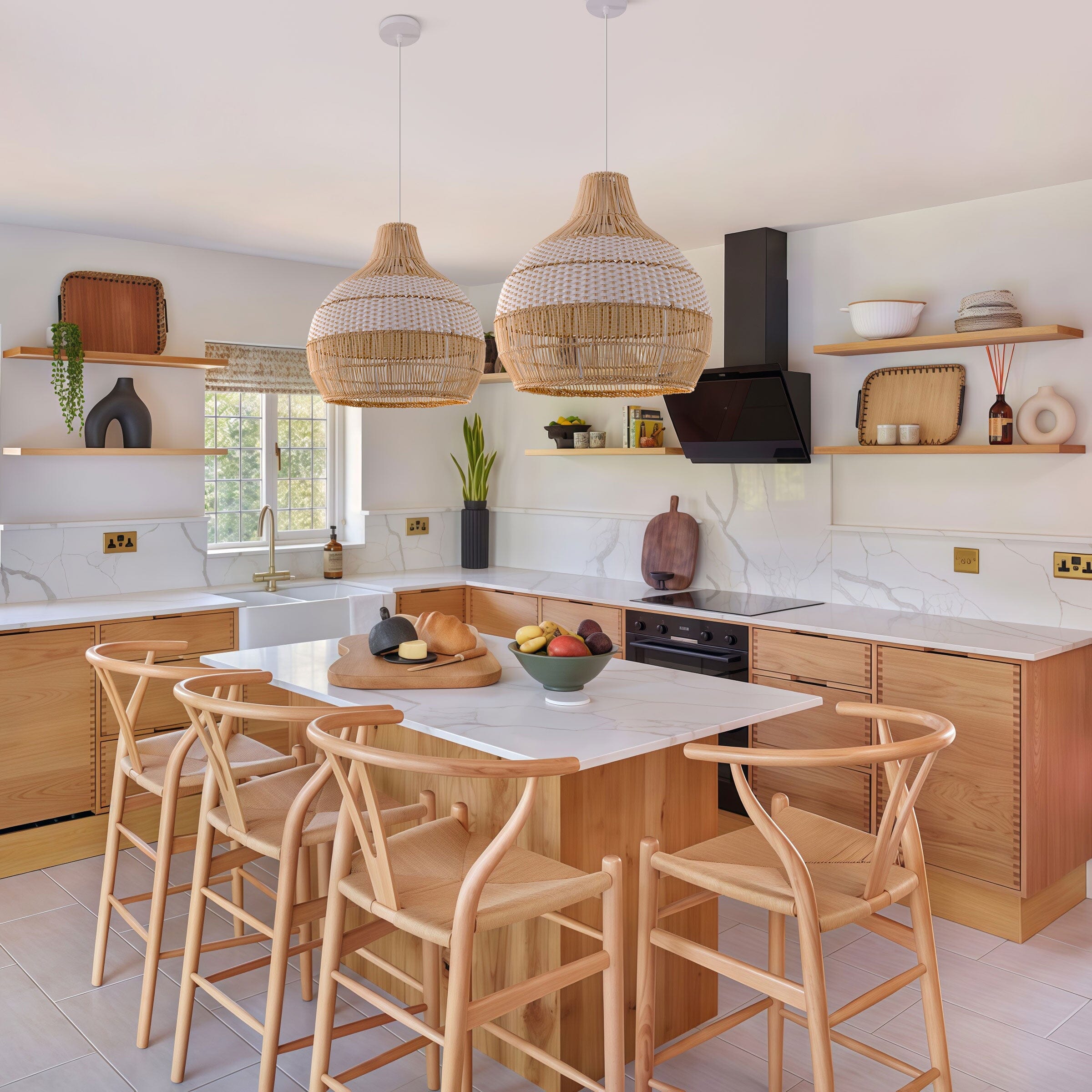Lightsin Handwoven Rattan Pendant Light for Kitchen and Boho-Style Interiors Lightsin UK 