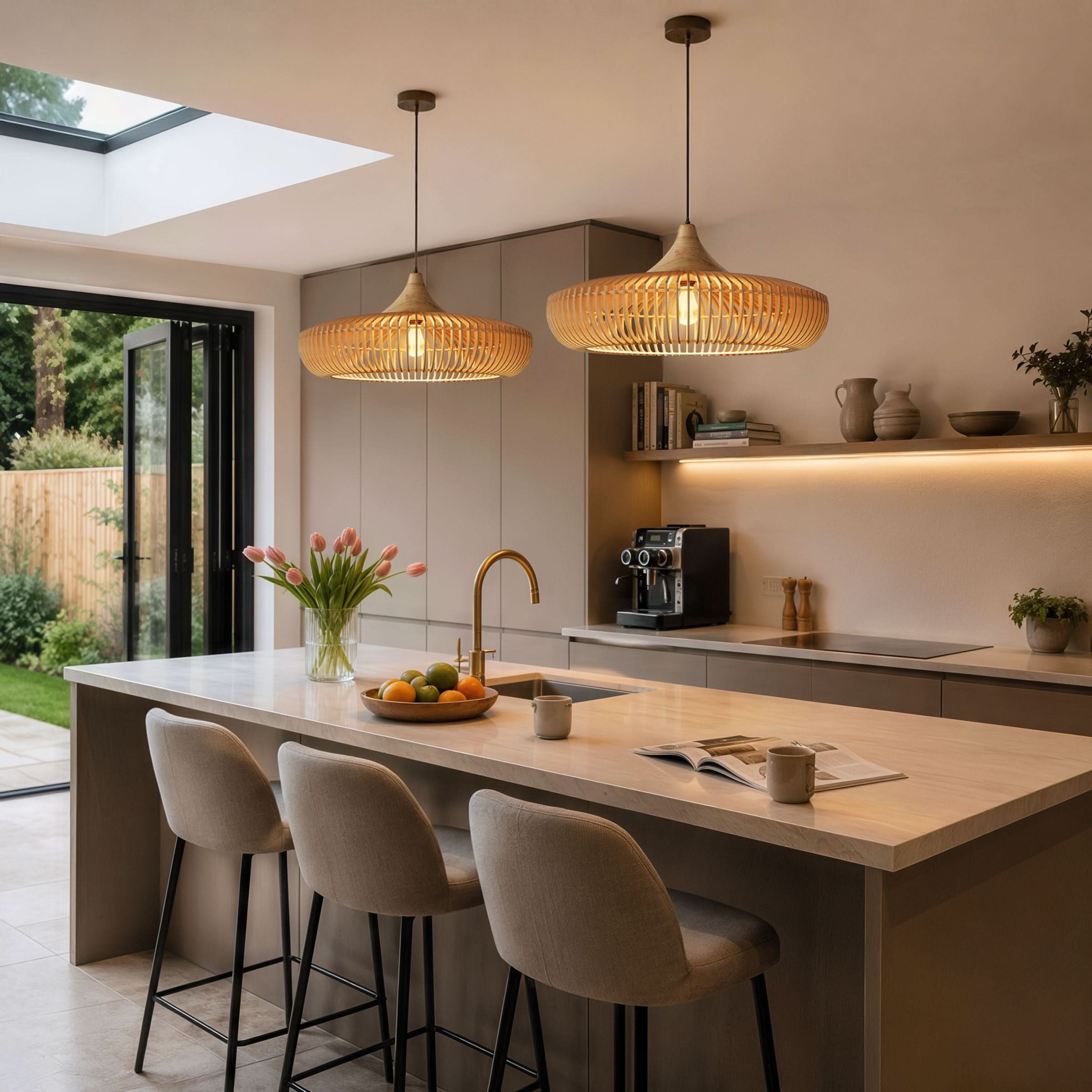 Lightsin Shadome Handcrafted Wooden Kitchen Pendant Light Lightsin UK 
