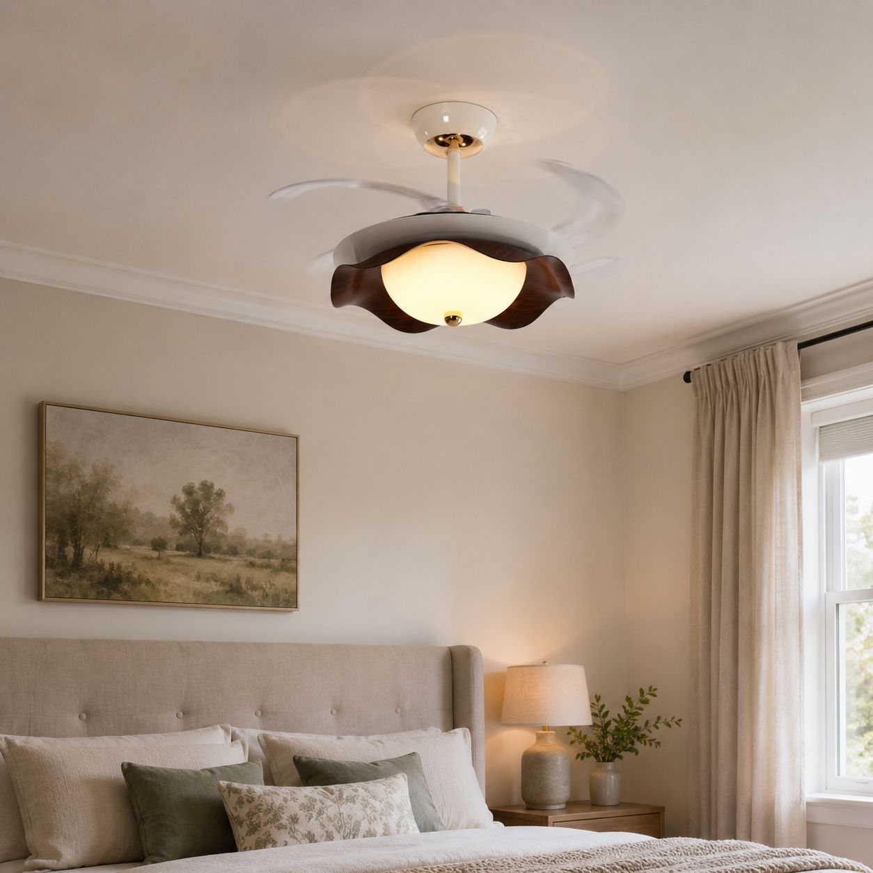 42 Inch Reversible LED Ceiling Fan Light with Remote Lightsin UK 