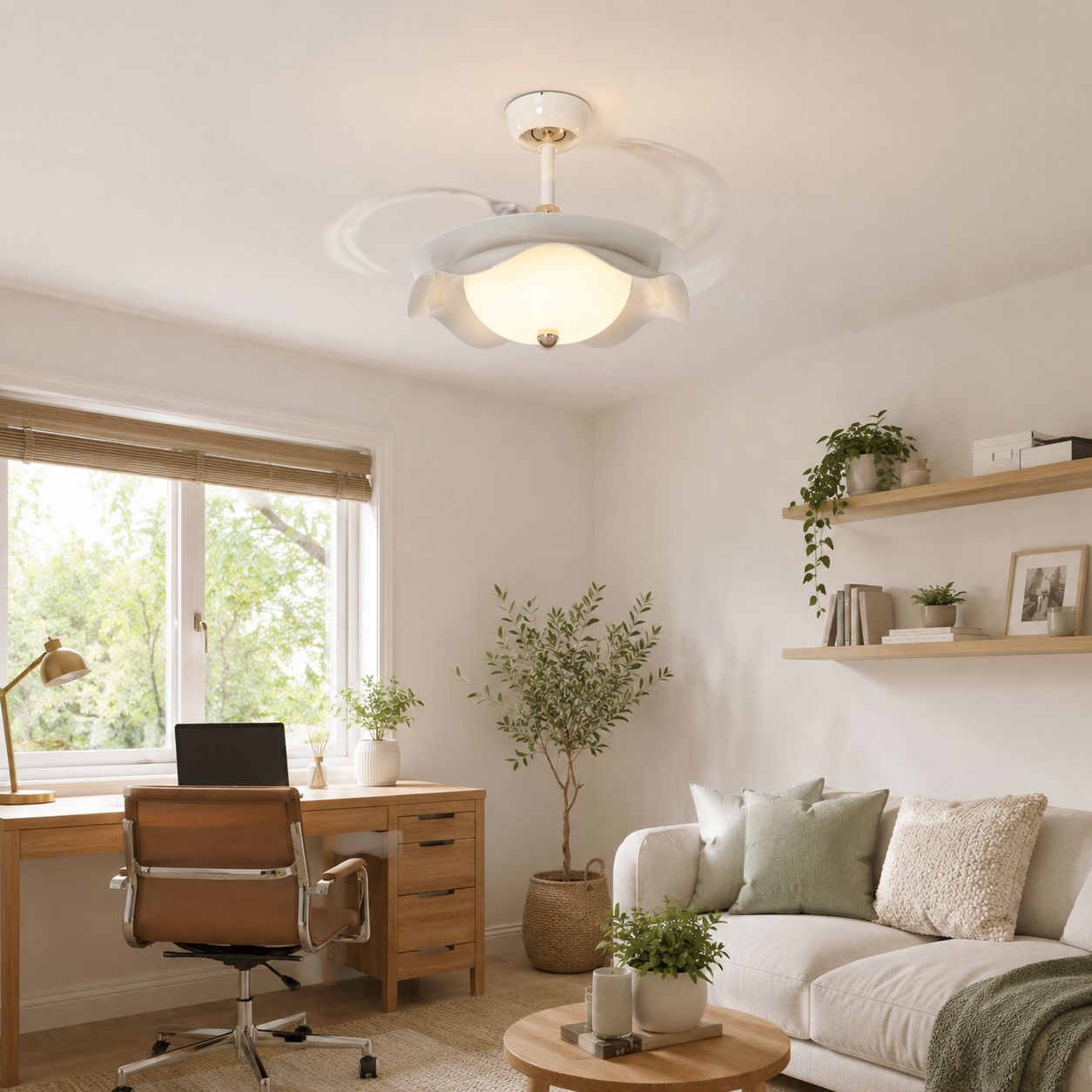 42 Inch Reversible LED Ceiling Fan Light with Remote Lightsin UK 