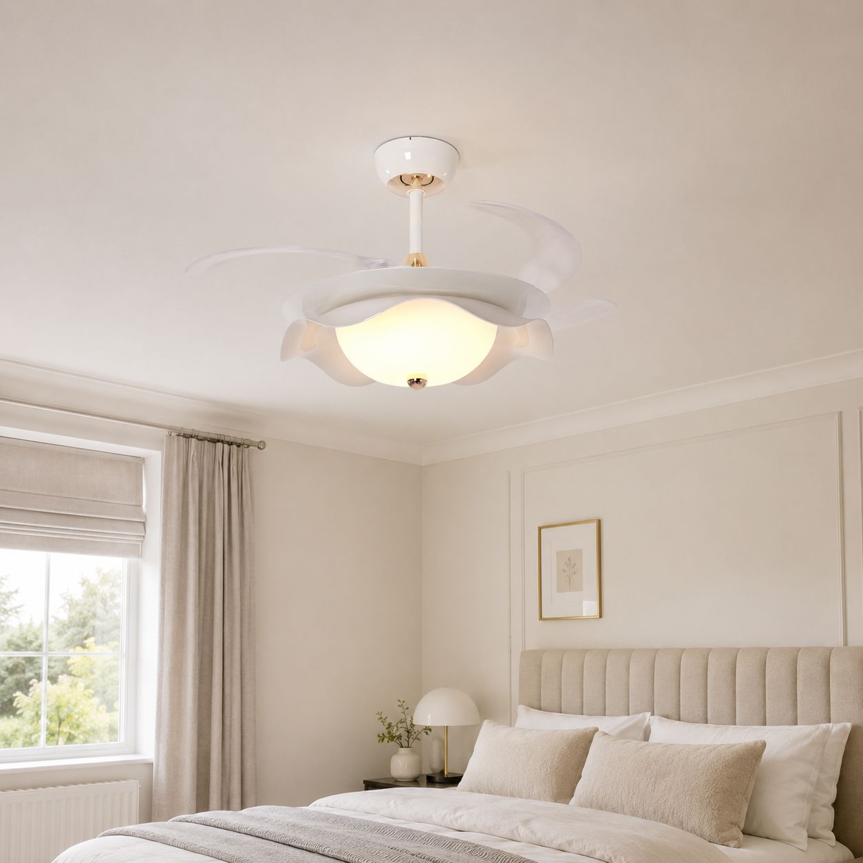 42 Inch Reversible LED Ceiling Fan Light with Remote Lightsin UK 