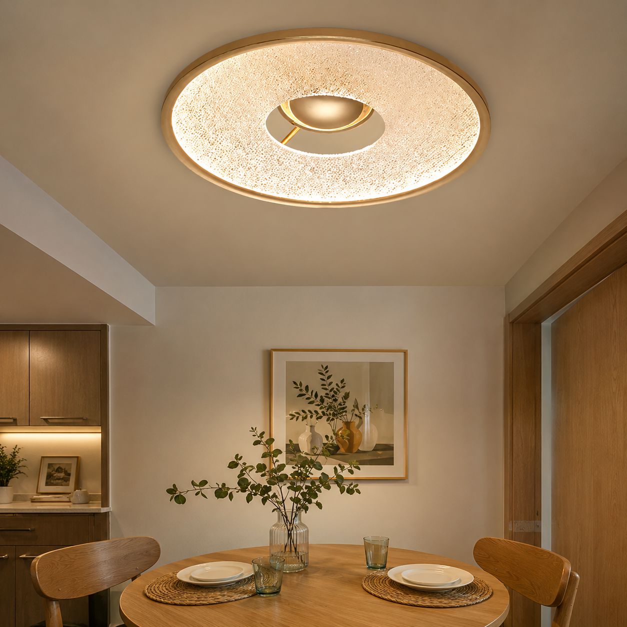 Bark Texture LED Ceiling Light Lightsin UK Dia40cm In Stock 