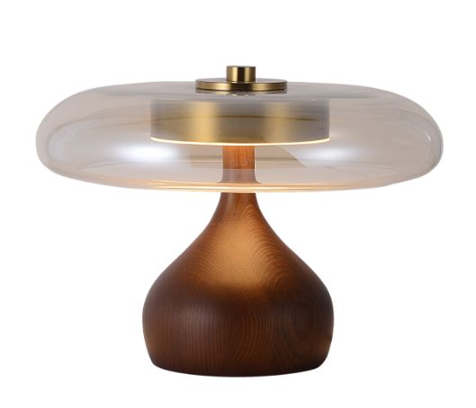Ash Wood Glass Table Lamp Lightsin UK 
