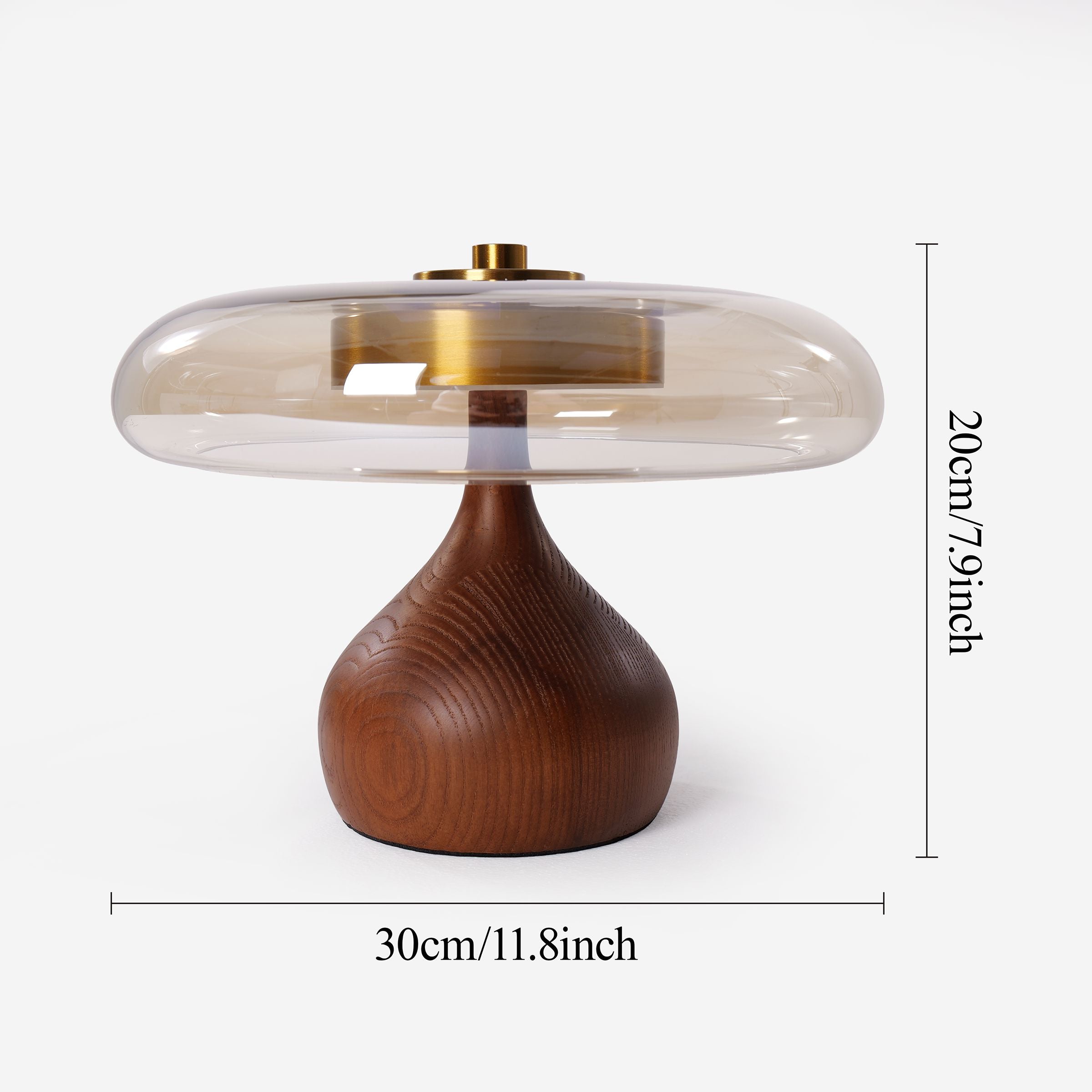 Ash Wood Glass Table Lamp Lightsin UK 