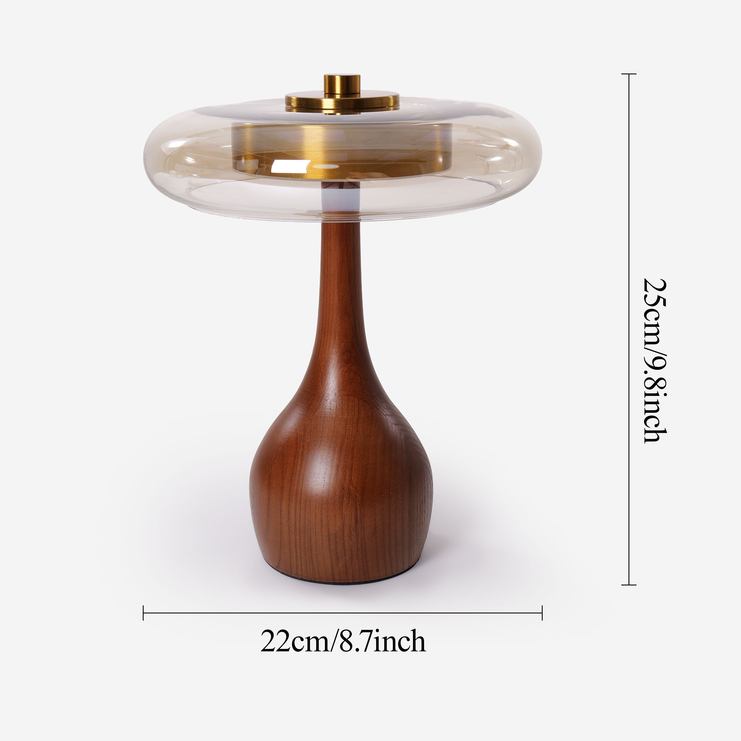Ash Wood Glass Table Lamp Lightsin UK 