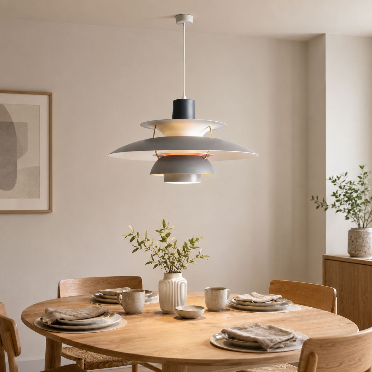 Grey and White Modern Minimalist Pendant Light Lightsin UK 