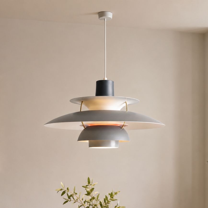 Grey and White Modern Minimalist Pendant Light Lightsin UK 
