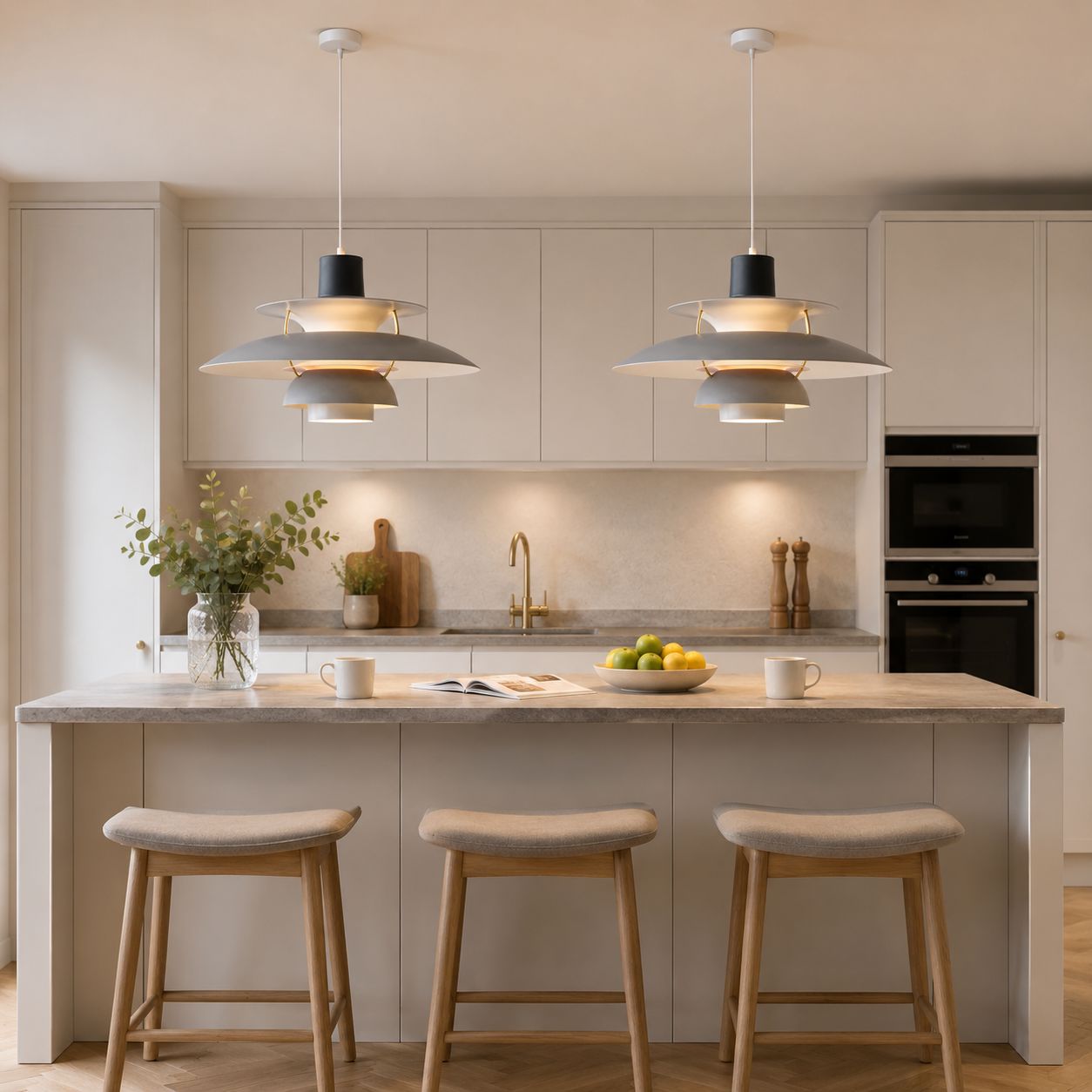 Grey and White Modern Minimalist Pendant Light Lightsin UK 
