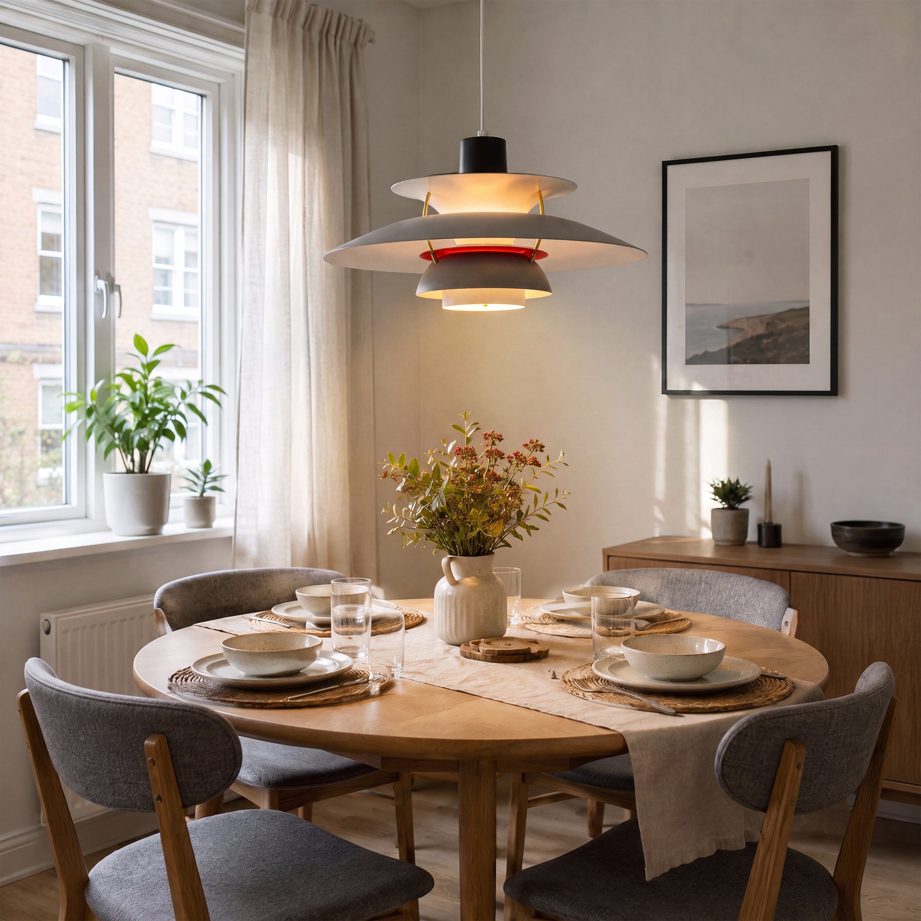 Grey and White Modern Minimalist Pendant Light Lightsin UK 