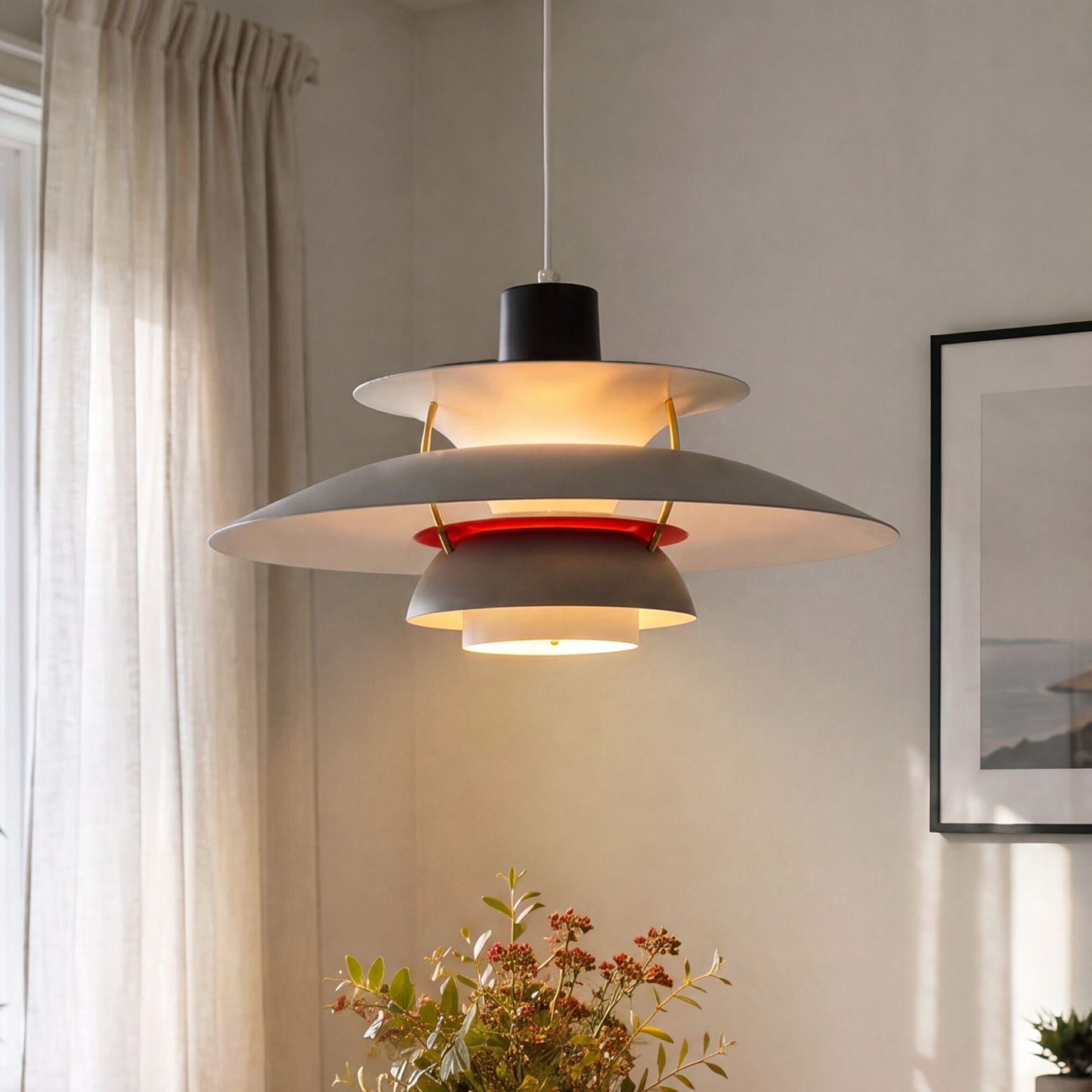 Grey and White Modern Minimalist Pendant Light Lightsin UK 