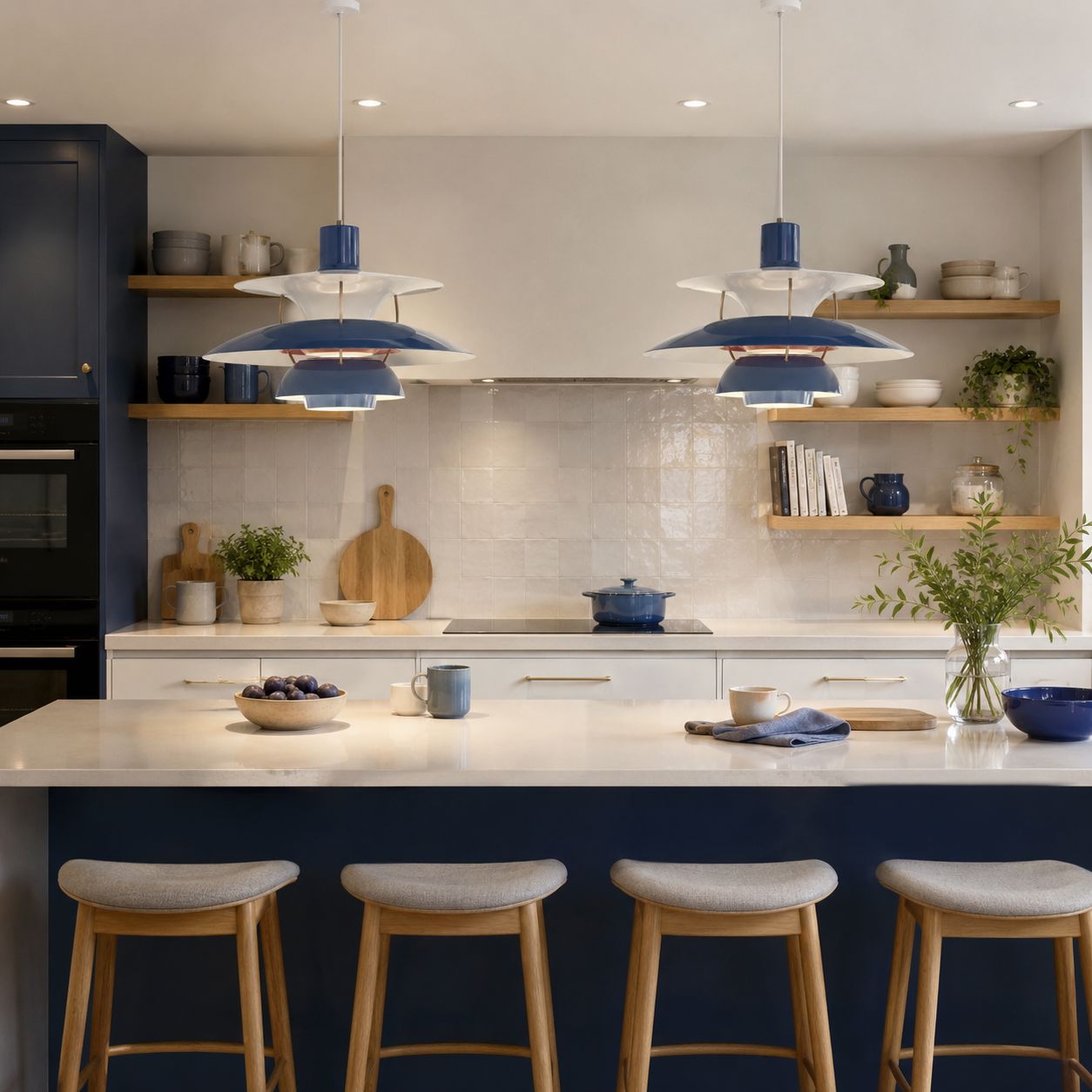 Blue Modern Minimalist Pendant Light Lightsin UK 