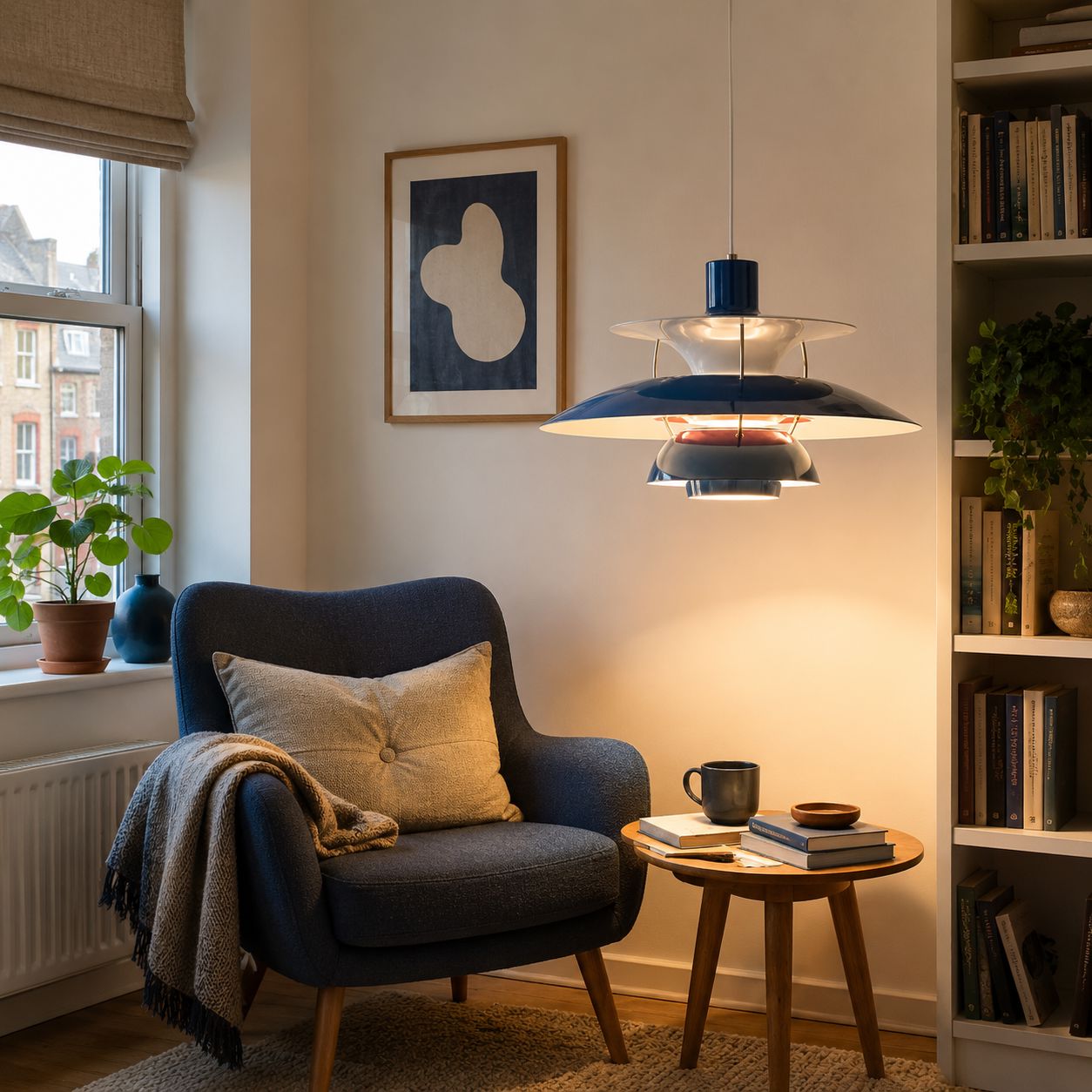 Blue Modern Minimalist Pendant Light Lightsin UK 